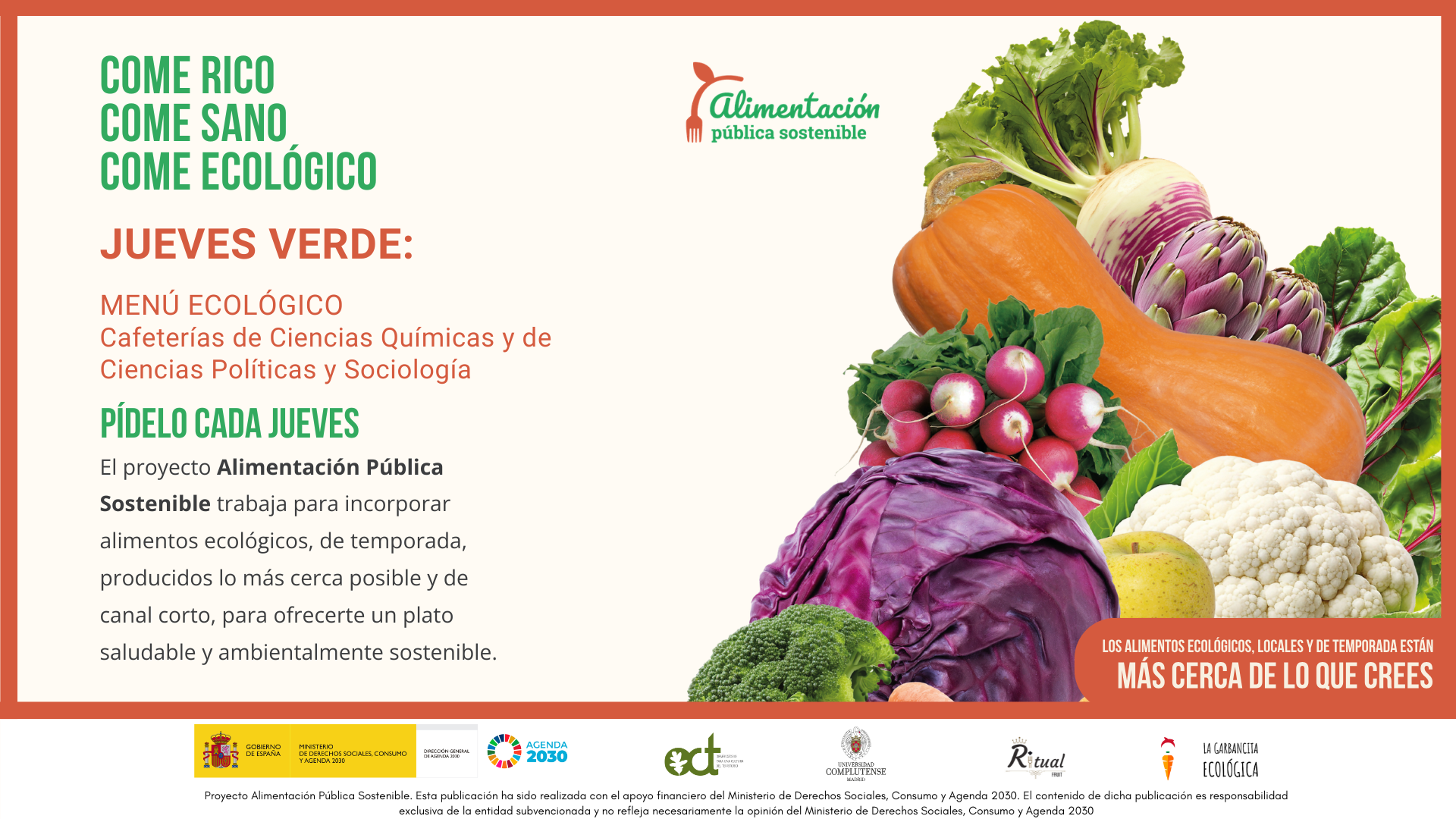 Jueves Verde, una nueva iniciativa para comer en el campus de manera rica, sana y ecológica